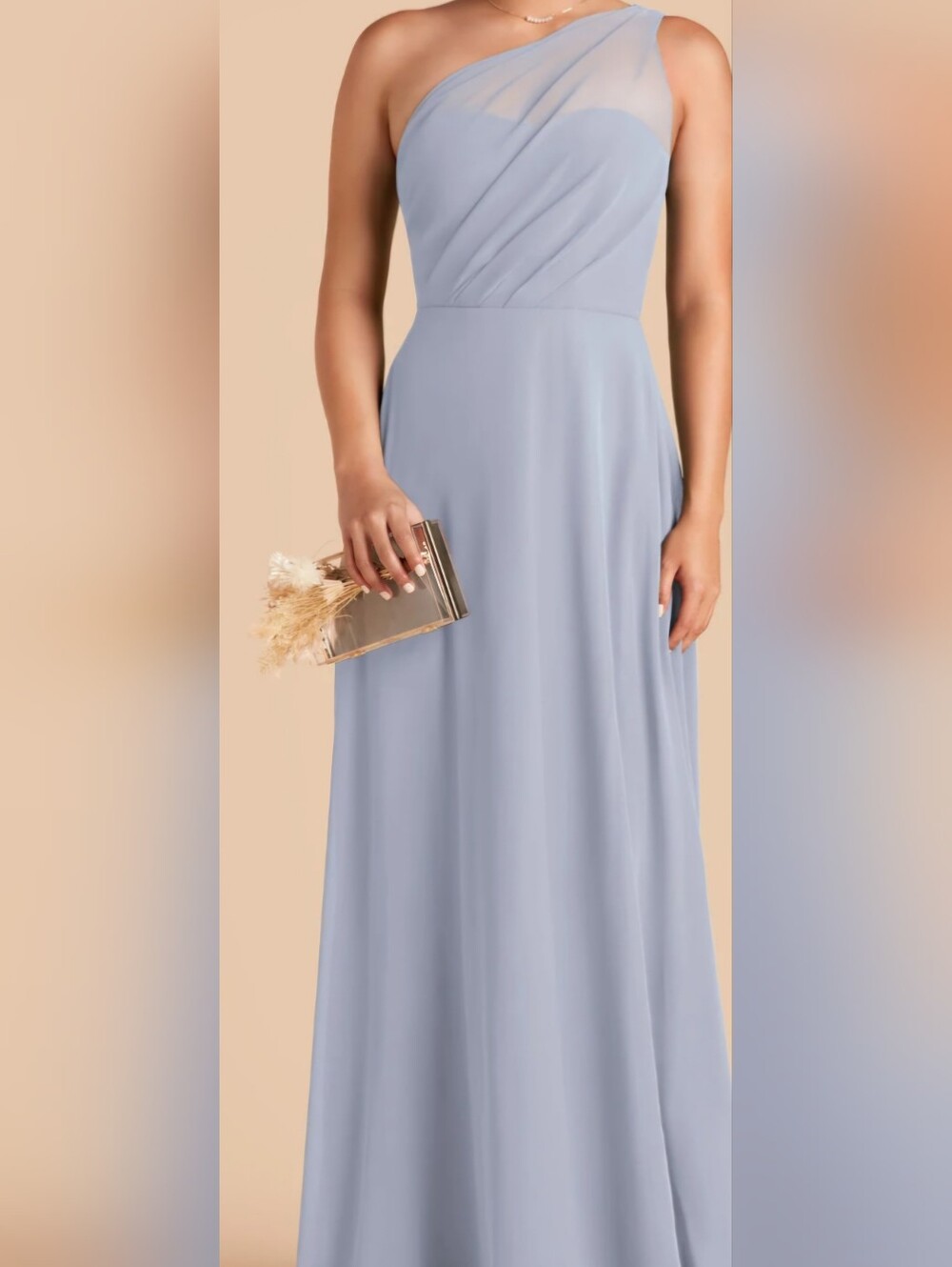 Birdy Grey One-Shoulder Icy Blue Gown